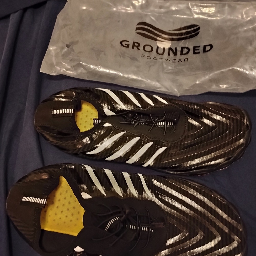 Grounded Footwear Unisex Barefoot Shoes In Black Orca NEW 13 Men's